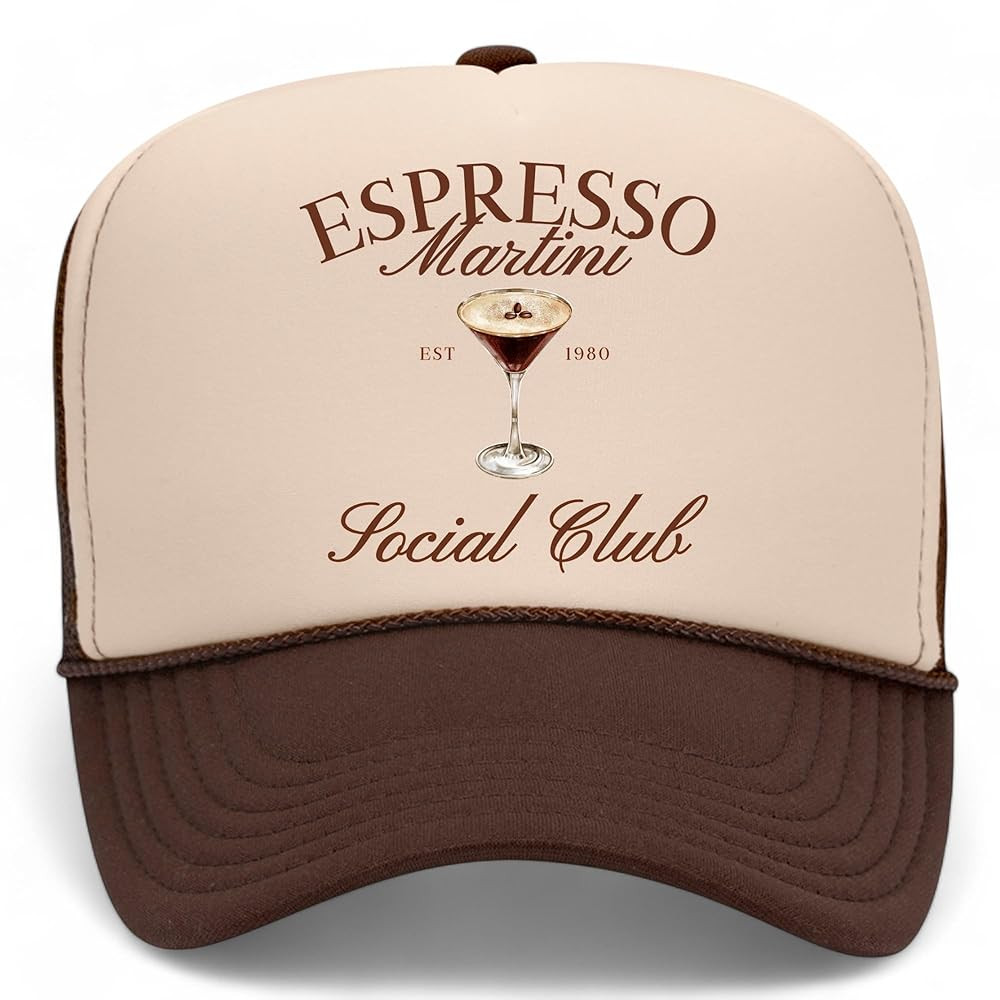 Espresso Martini Social Club Trucker Hat | Margs Tequila Drinking Funny Cute Drinks | Premium Sna... | Amazon (US)