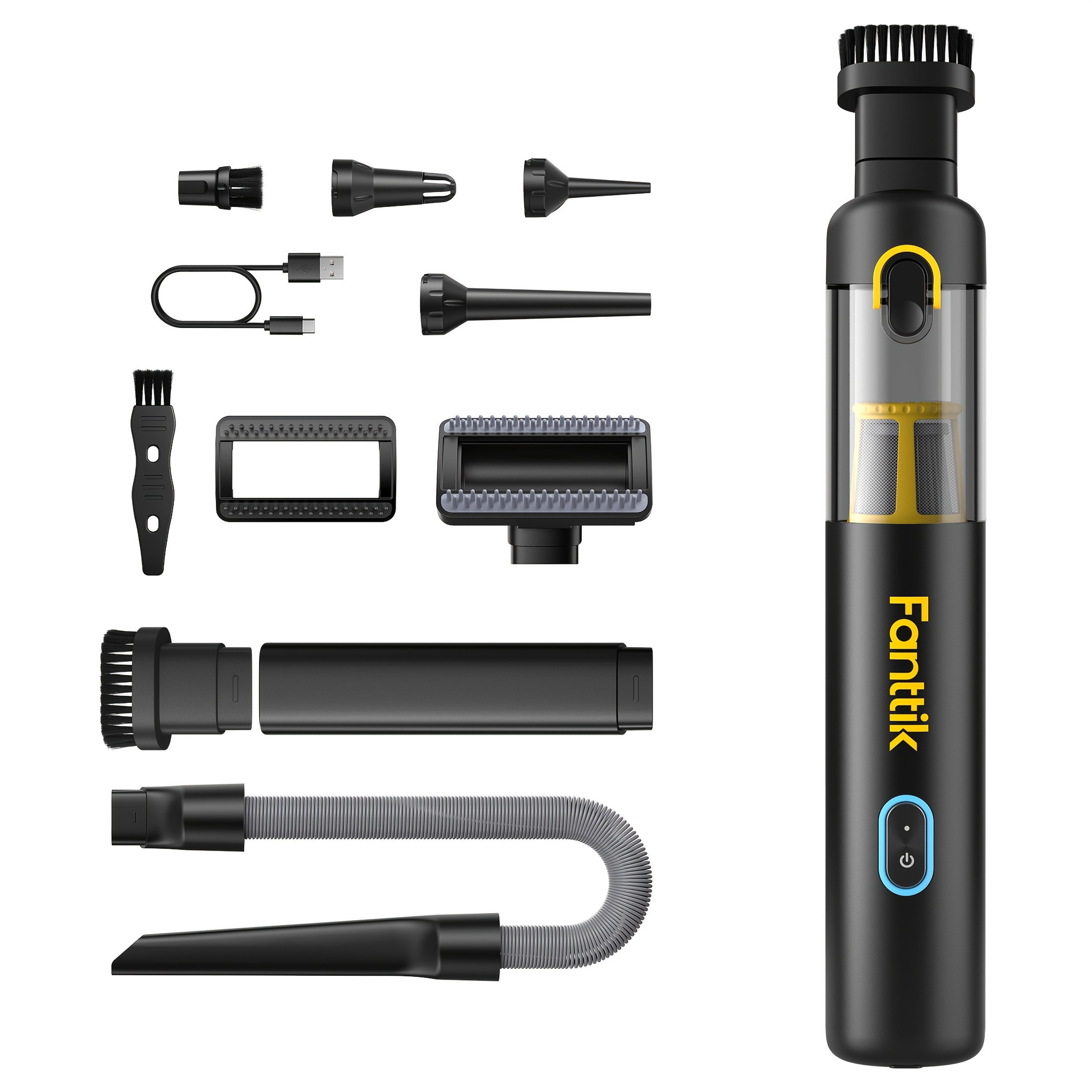 TEMU Fanttik -in-1 Cordless Car Vacuum - 19000pa Suction, Type-c Fast Charge, 10 Accessories, For Car, Office & Tools For Home Improvement (black) | Temu Affiliate Program