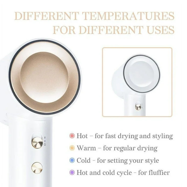 Tideway Pro White High-Speed Hair Dryer, 110,000 RPM Brushless Motor, Ionic Technology, 4 Heat Se... | Walmart (US)