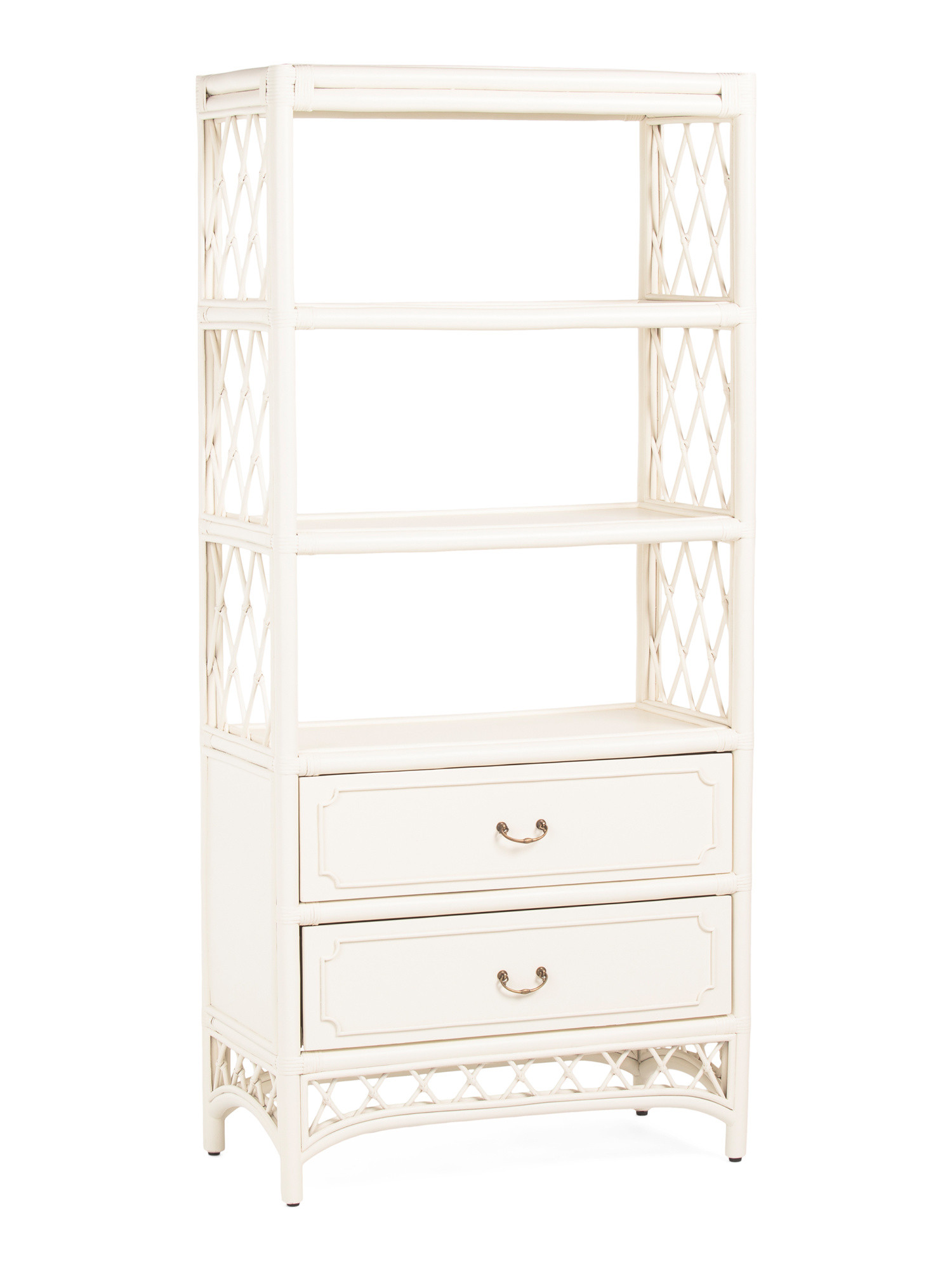 70x32 Rattan Bookshelf With Storage | TJ Maxx