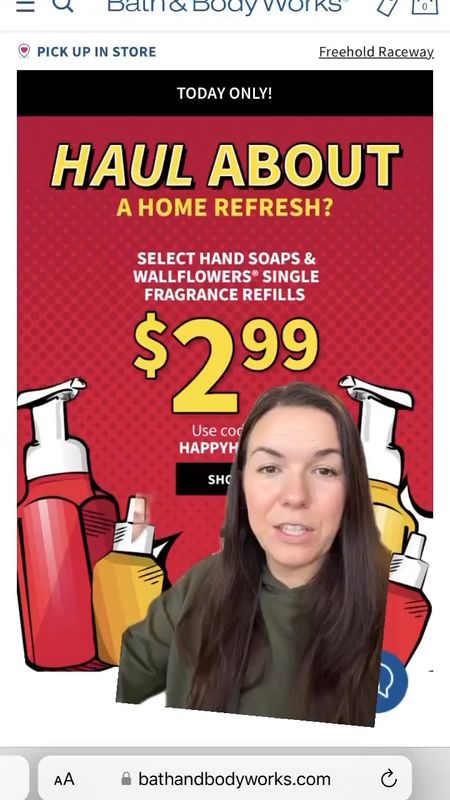 Today only! $2.99 for hand soaps at BBW! 
