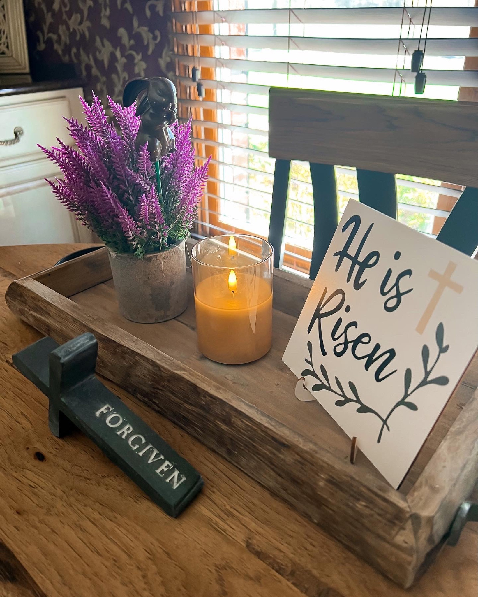 Easter decor - Easter decorative vignette - spring decor - spring home decor - Amazon home - Amazon home decor - Amazon finds 

#LTKhome #LTKSeasonal #LTKunder50