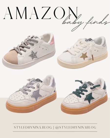 Amazon baby sneakers - amazon baby fashion finds - baby girl shoes - baby boy shoes - toddler sneakers - baby shower gifts - baby golden goose baby sneakers - save or splurge - designer baby gifts - baby shoes - baby golden goose 

#LTKbaby #LTKkids #LTKshoecrush