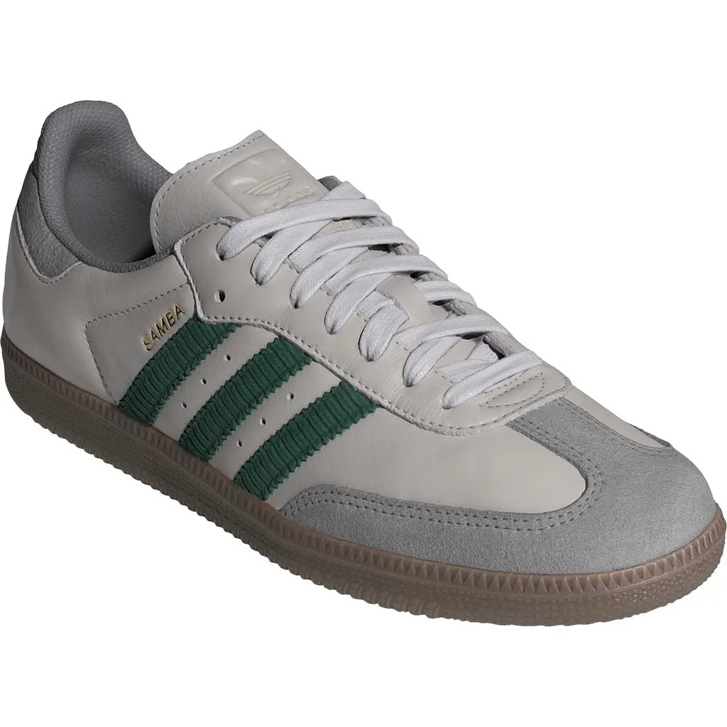 adidas Samba OG Sneaker in Grey/collegiate Green/gum5 at Nordstrom, Size 6.5 | Nordstrom