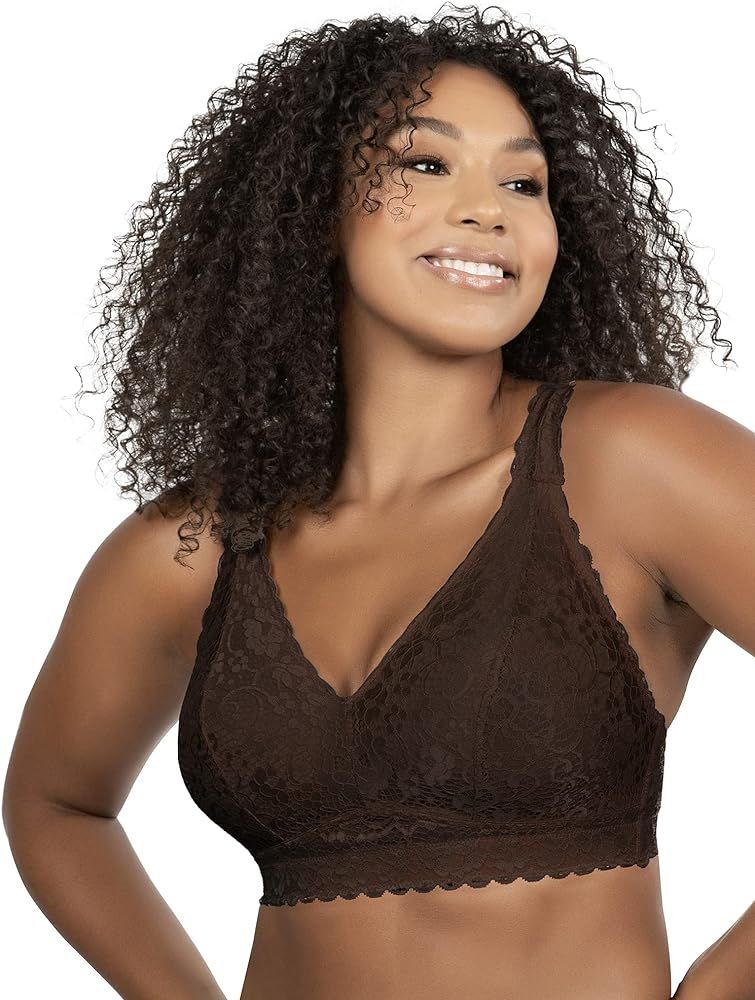 PARFAIT Adriana P5482 Women's Curvy and Full Bust Supportive Wire-Free Lace Bra | Amazon (US)