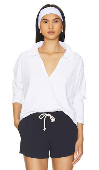 Tennessee Jersey Collared Shirt in White | Revolve Clothing (Global)