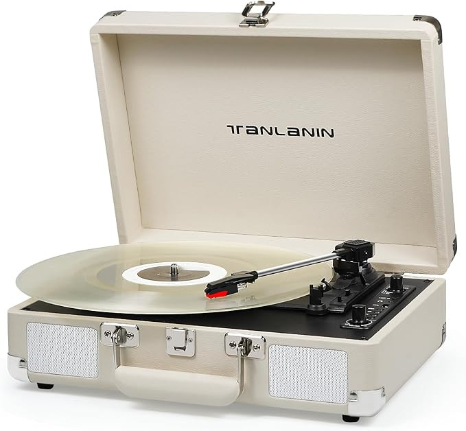 Vinyl Record Player Vintage Portable Suitcase Turntables with Built-in Upgrade Speakers, USB Reco... | Amazon (US)