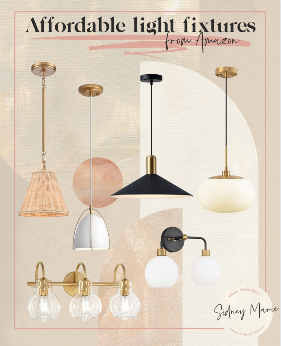 Light fixtures from Amazon I’m loving! 

Gold and black pendant lights
Bathroom vanity lighting 
Affordable interior design finds 


#LTKfindsunder50 #LTKhome #LTKfindsunder100