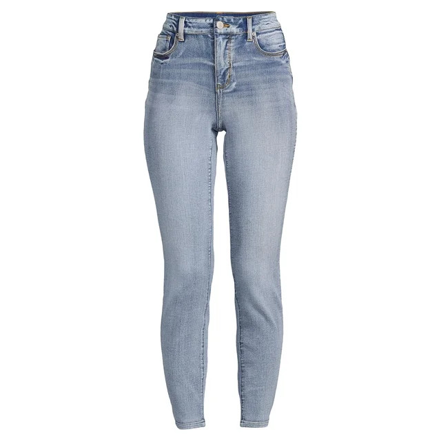 Time and Tru Women's High Rise Skinny Jeans, 29" Inseam for Regular, Sizes 2-20 | Walmart (US)