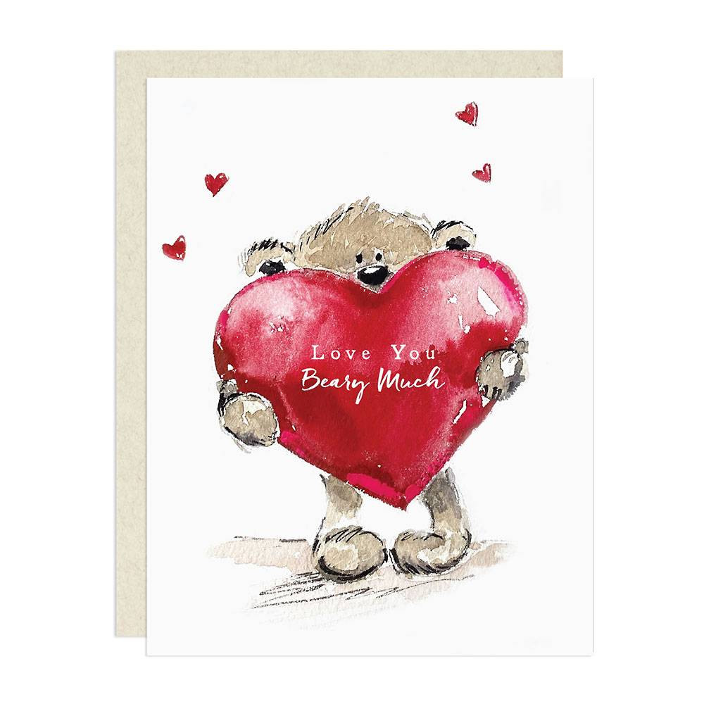 Love You Beary Much Valentine's Day Card | Paper Source | Paper Source