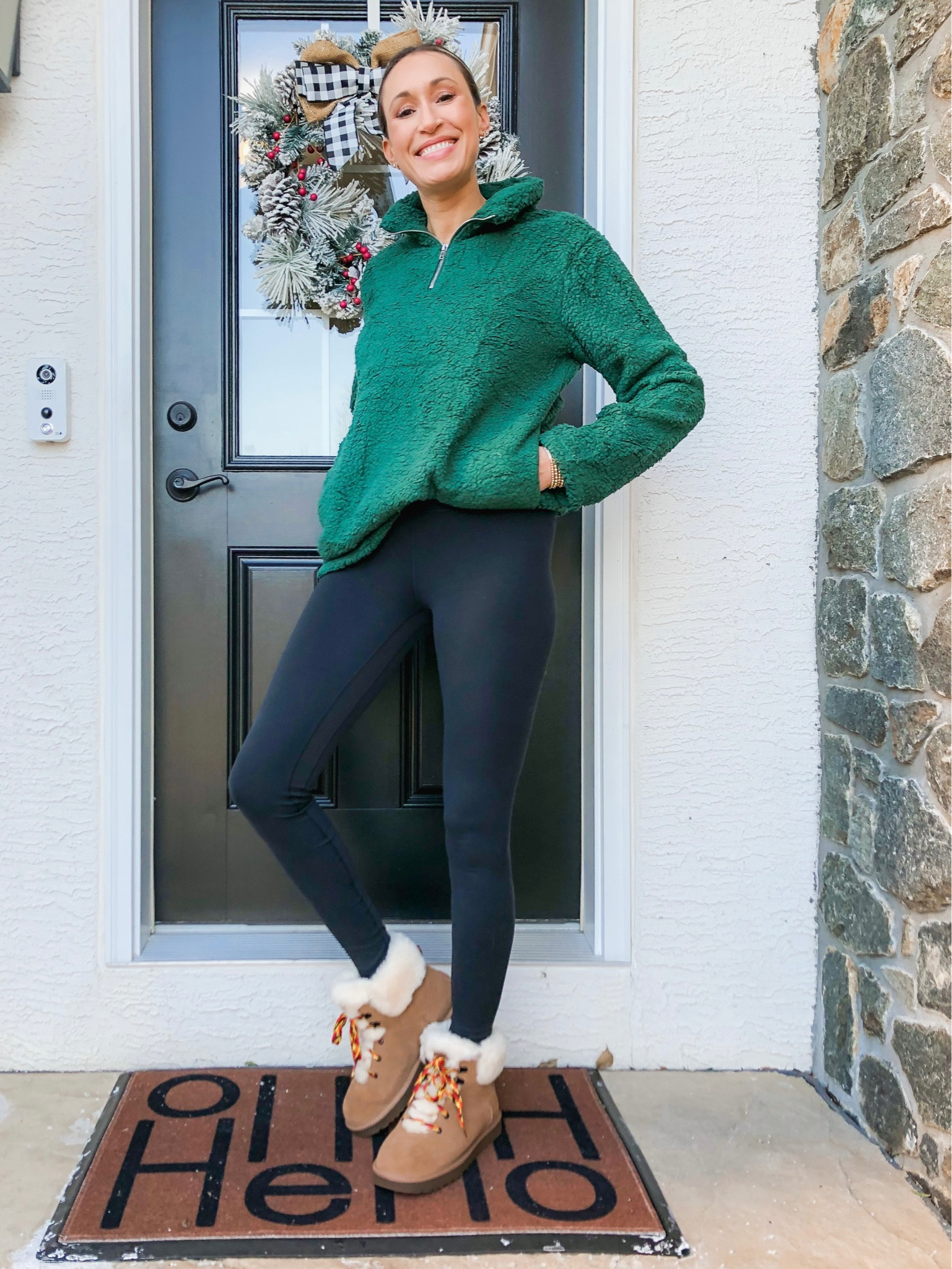 Amazon pullover fleece sherpa and ugg boots, lululemon align pant 

#LTKshoecrush #LTKunder100 #LTKFind