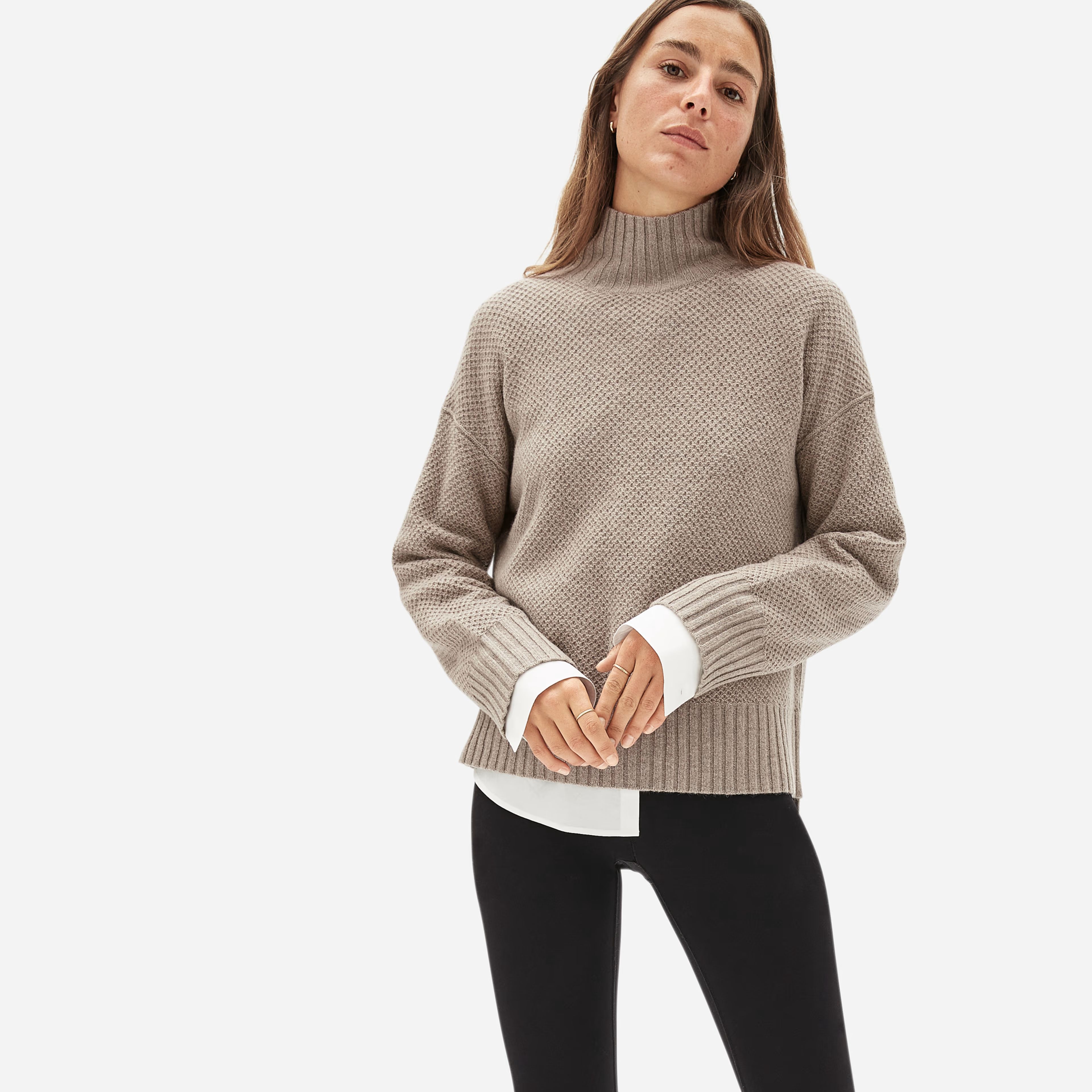 The Oversized Stroopwafel Turtleneck in ReCashmere | Everlane