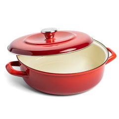 Merten & Storck Enameled Iron 1873 Braiser, 4-Quart | Foundry Red | GreenPan