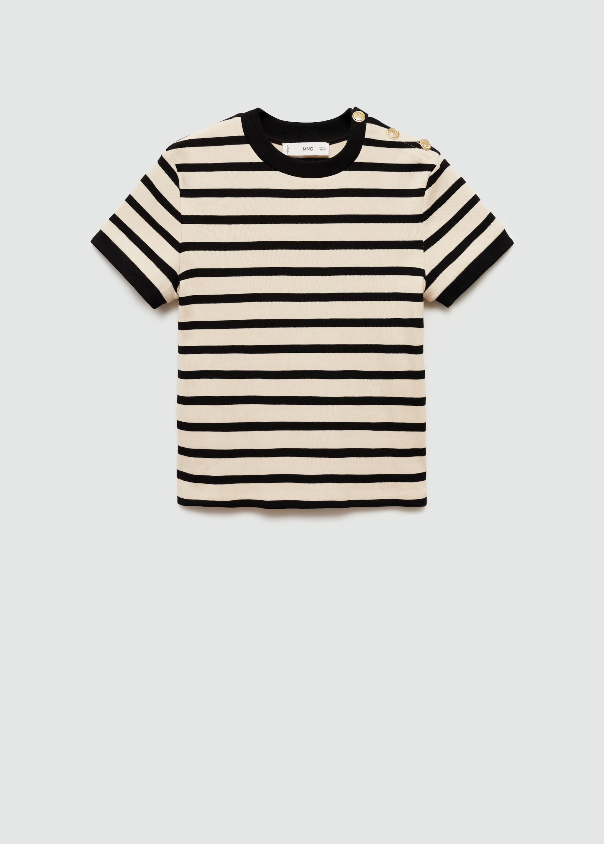 T-shirt with contrasting buttons | MANGO (UK)