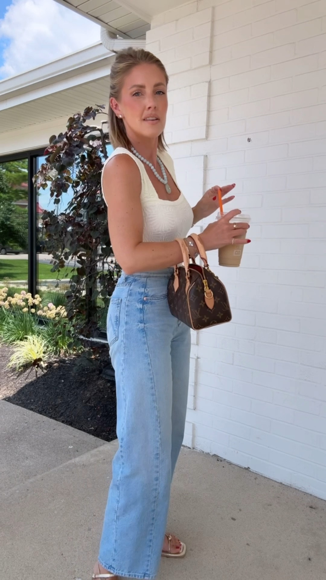 XS/Small tank / 24 jeans (I sized down one size)

#LTKootd #LTKOver40 #LTKPetite
