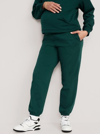 Maternity Rollover-Waist Garment-Dyed Sweatpants | Old Navy (US)