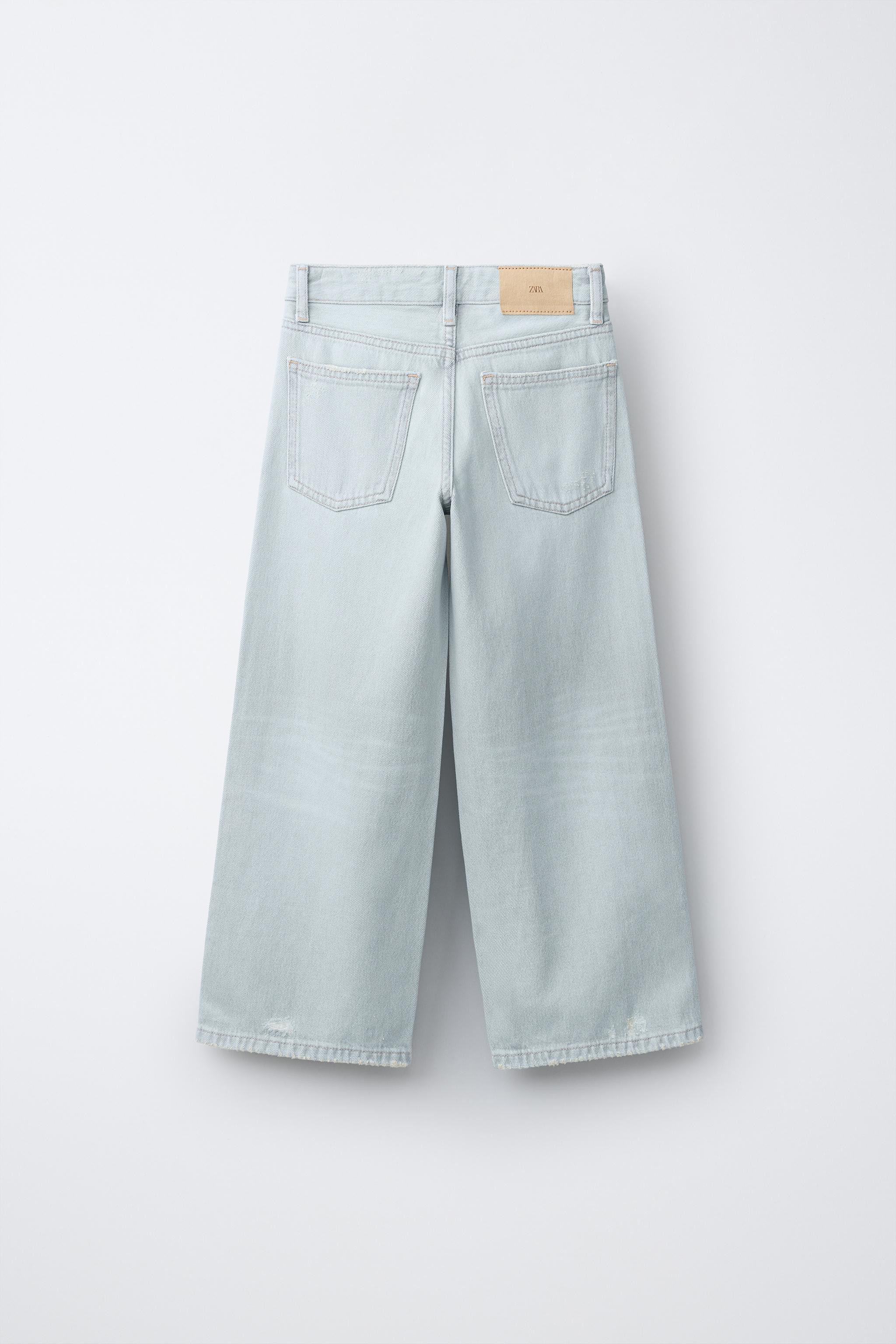 RIPPED WIDE LEG JEANS | Zara US