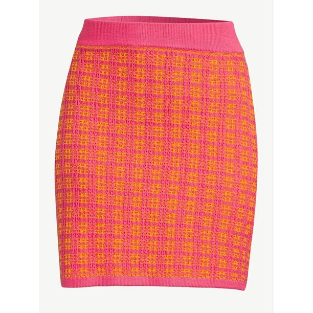 Free Assembly Women's Tweed Mini Sweater Skirt | Walmart (US)