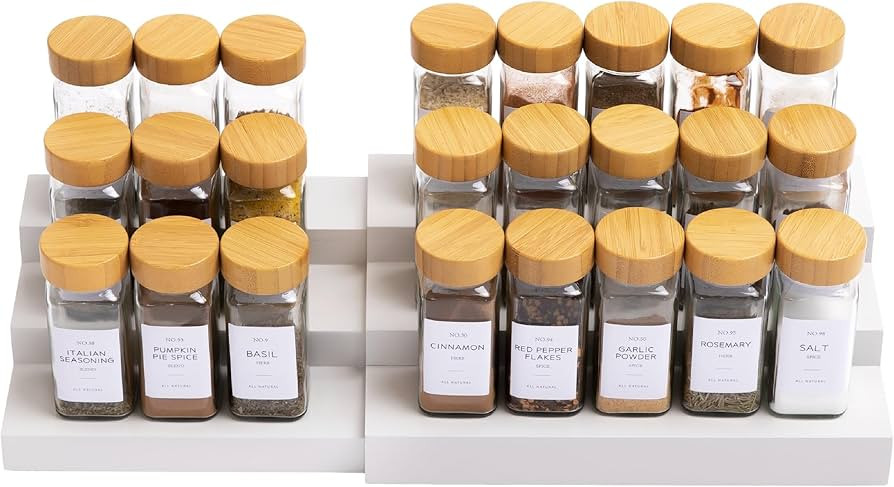 KitchenEdge Expandable Spice Rack Organizer for Cabinet, 3-Tier Shelf for Spice Organization (11... | Amazon (US)