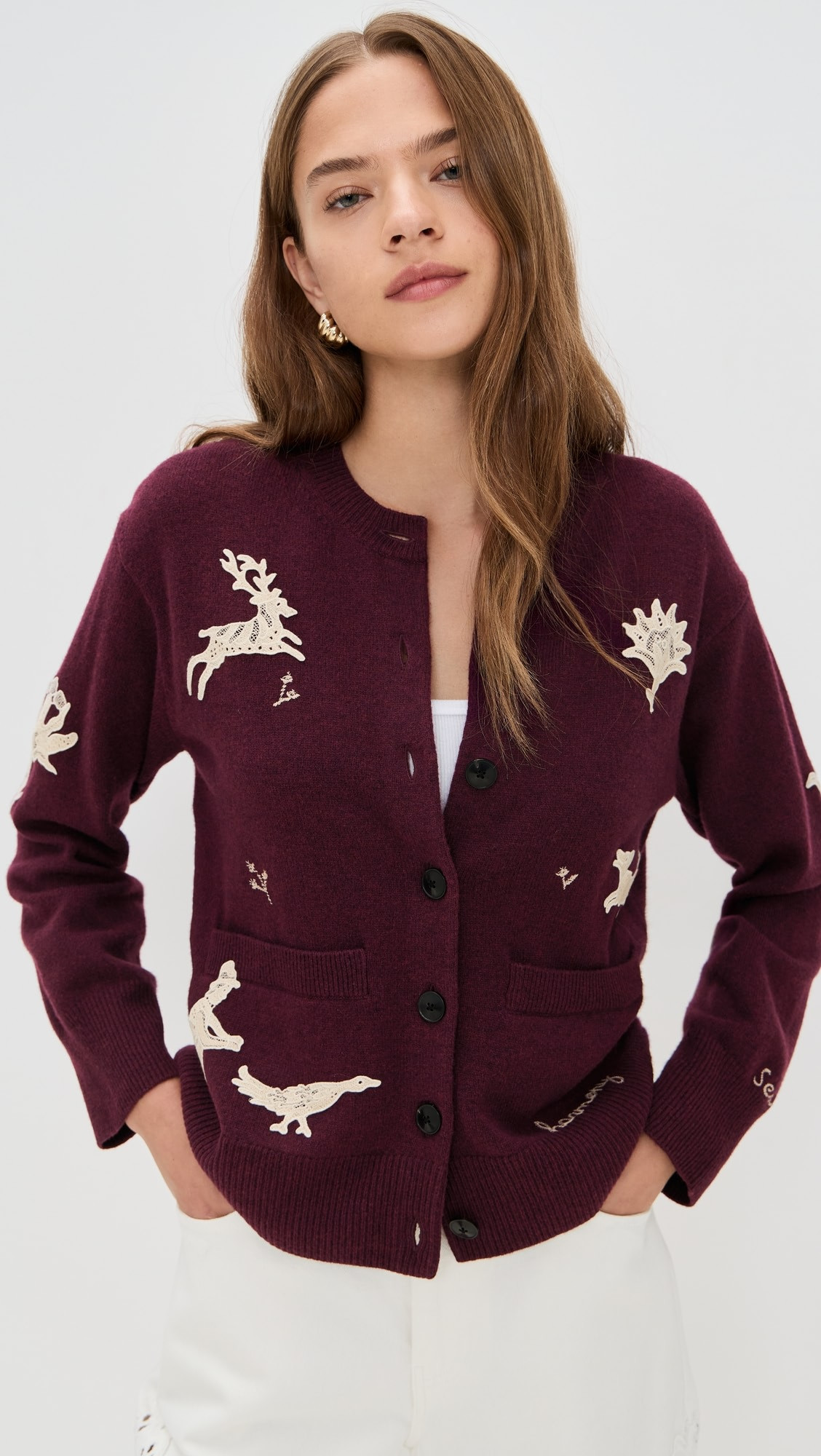 Mika Applique Cardigan | Shopbop