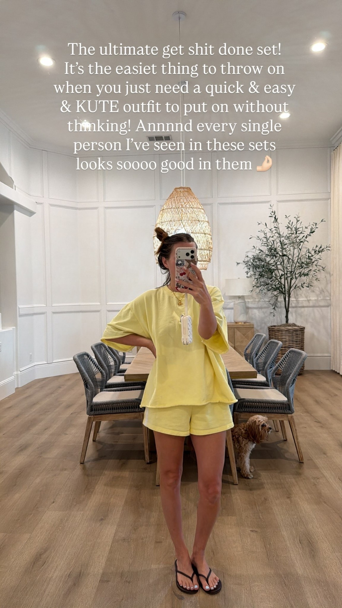 The ultimate get shit done set!
It’s the easiet thing to throw on when you just need a quick & easy & KUTE outfit to put on without thinking! Annnnd every single person I’ve seen in these sets looks soooo good in them 🤌🏻