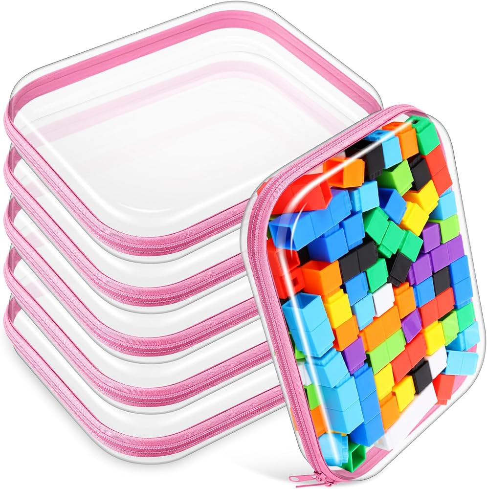 Sanwuta 6 Pcs Christmas Storage Organizer Box Clear Hard Zipper Case Hard Plastic Zipper Pouches ... | Amazon (US)