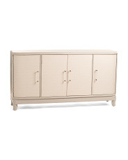 35.5in Marshall Sideboard Cabinet With Four Linen Covered Doors | Furniture & Lighting | Marshall... | Marshalls