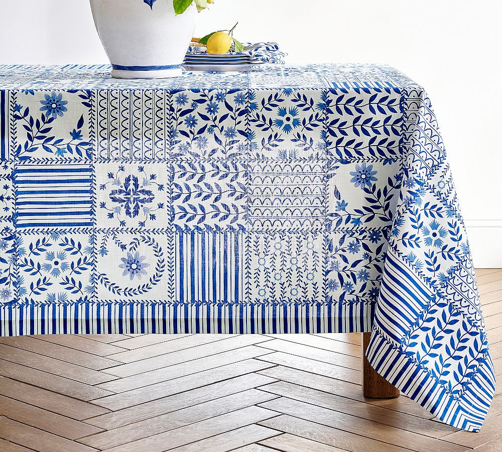 Mark D. Sikes Clementine Patchwork Tablecloth | Pottery Barn (US)