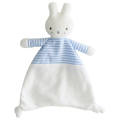 Bunny Security Blankie, Blue Stripe | SpearmintLOVE