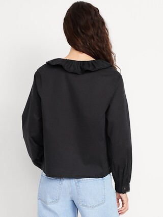 Ruffle Button-Down Shirt | Old Navy (US)