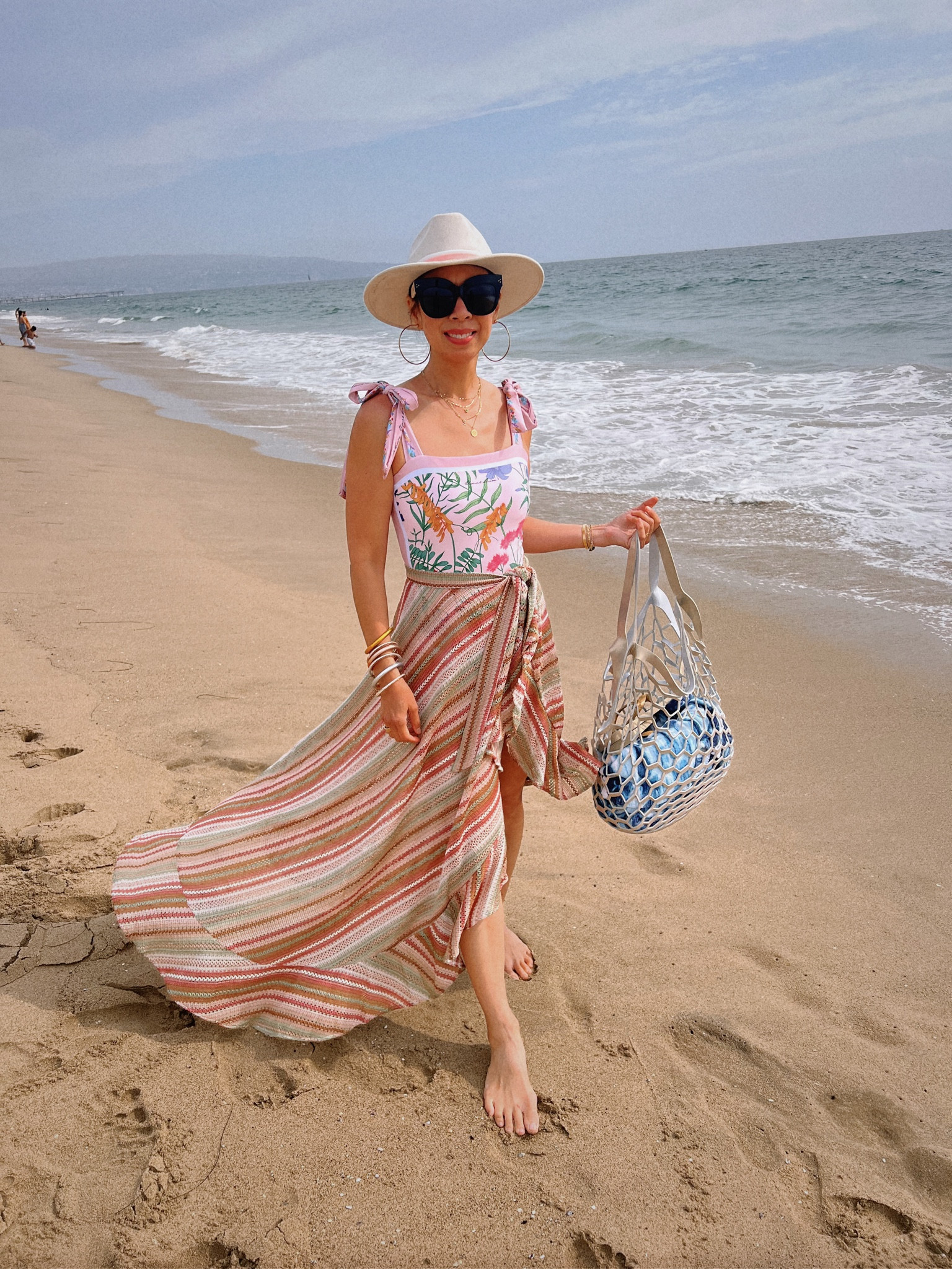 Pretty beach wear 👙 hat is vegan leather & can get wet!  #styleofsam #beachstyle #supportherstory

#LTKunder50 #LTKtravel #LTKSeasonal