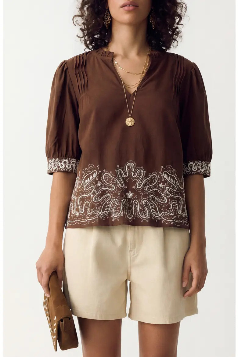 Embroidered Popover Top (Women) | Nordstrom | Nordstrom