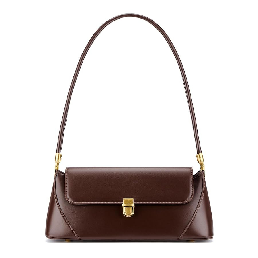 Shoulder Bag for Women Vintage Purse Fashion Classic Vegan Leather Clutch Tote Retro Handbag with... | Amazon (US)