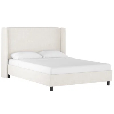 Alrai Wingback Upholstered Platform Bed Mercury Row® Color: Zuma White, Size: King | Wayfair North America