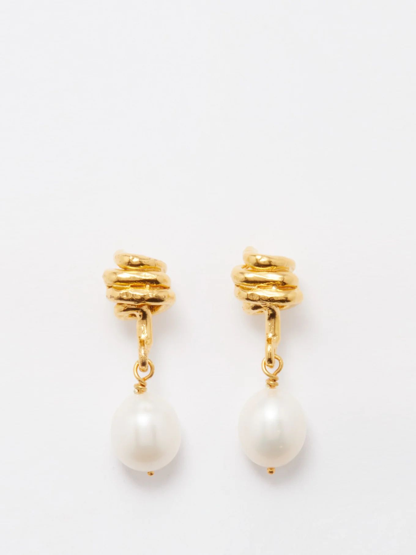 The Celestial Raindrop 24kt gold-plated earrings | Alighieri | Matches (US)