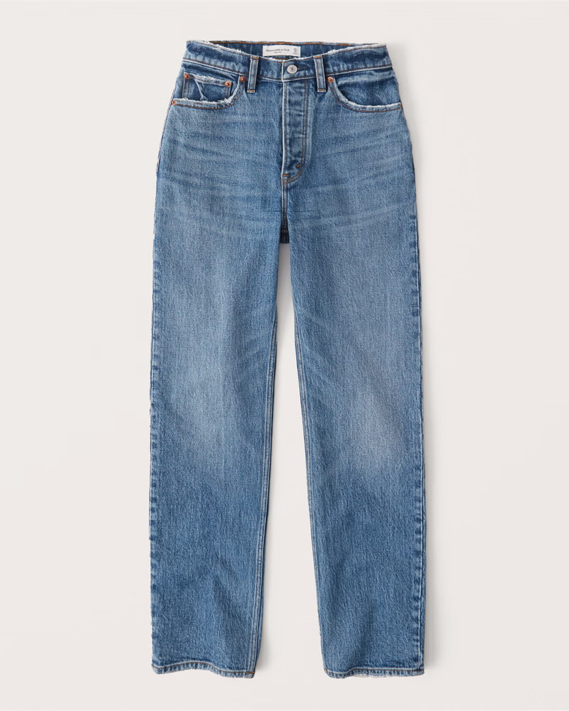 Curve Love Ultra High Rise Dad Jeans | Abercrombie & Fitch (US)