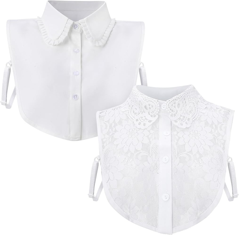 JATEBI Fake Collar Detachable Collar Shirt Dickey Collars Half False Blouse Dickey for Women Outf... | Amazon (US)