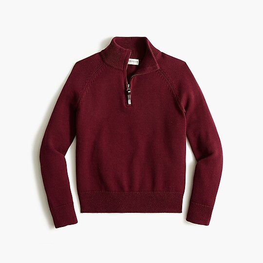 Boys' cotton half-zip pulloverItem BB413 
 
 
 
 
 There are no reviews for this product.Be the f... | J.Crew Factory
