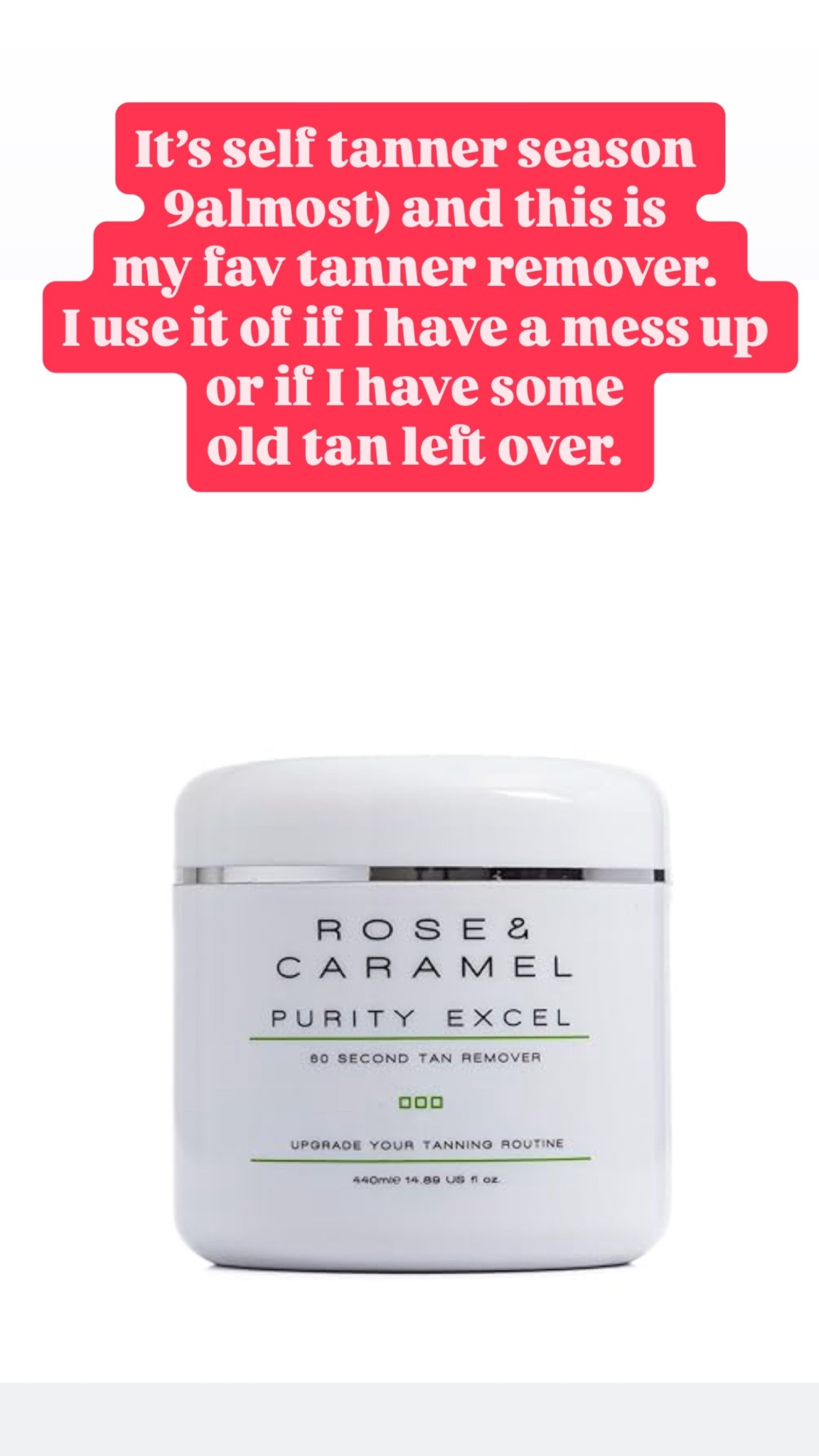 Self tanner remover 
Self tanner 
Summer skin 

#LTKOver40 #LTKSaleAlert