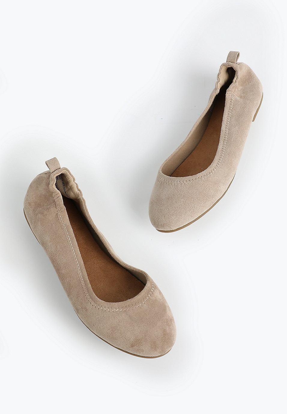 SuperCush Gwen Faux Suede Scrunch Back Ballet Flat | Maurices