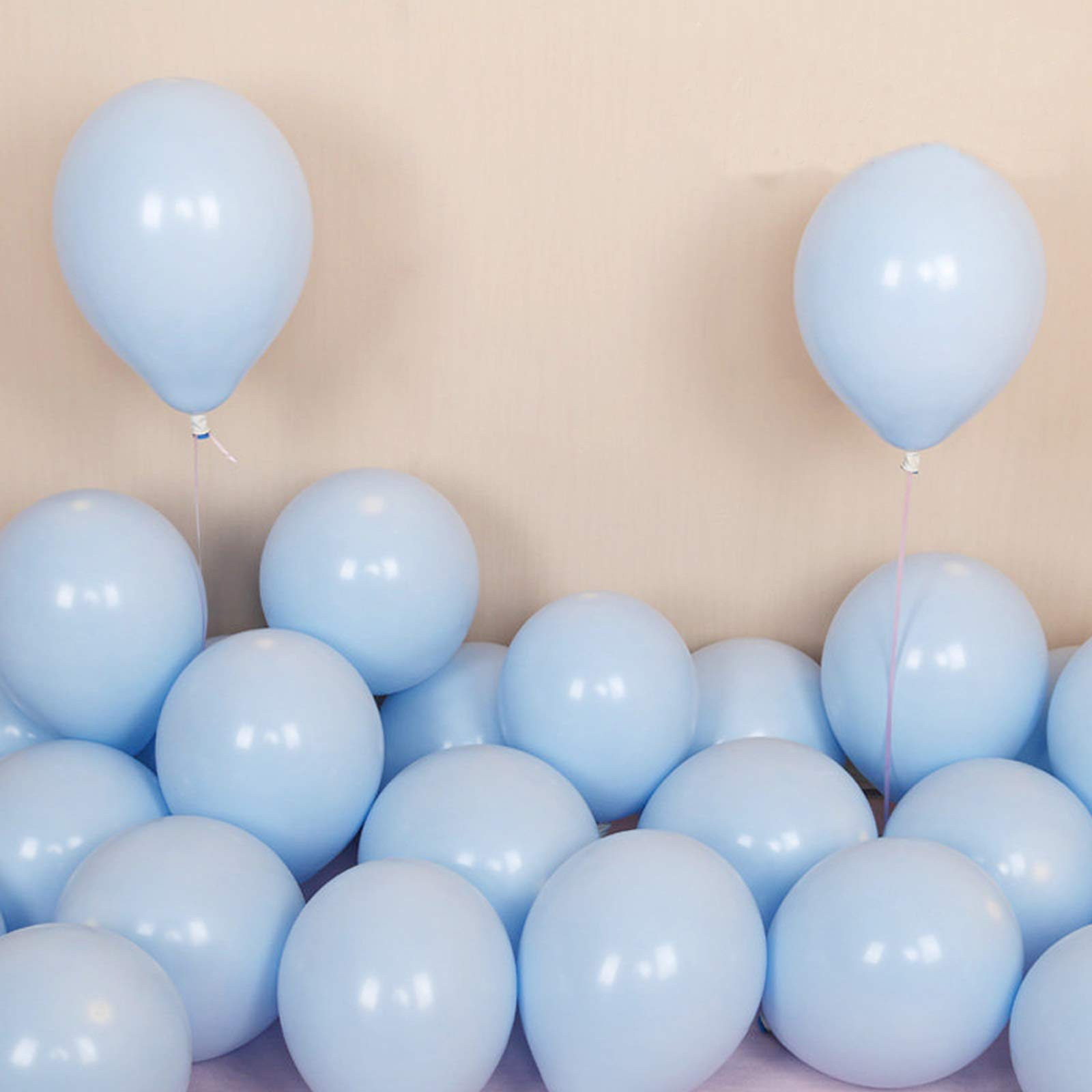 Pastel Blue Balloons 12 inch 50pcs Latex Party Balloons Baby Shower Helium Balloons Blue Birthday... | Amazon (US)