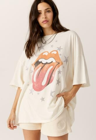 Rolling Stones OS Tee in Stone Vintage | Daydreamer