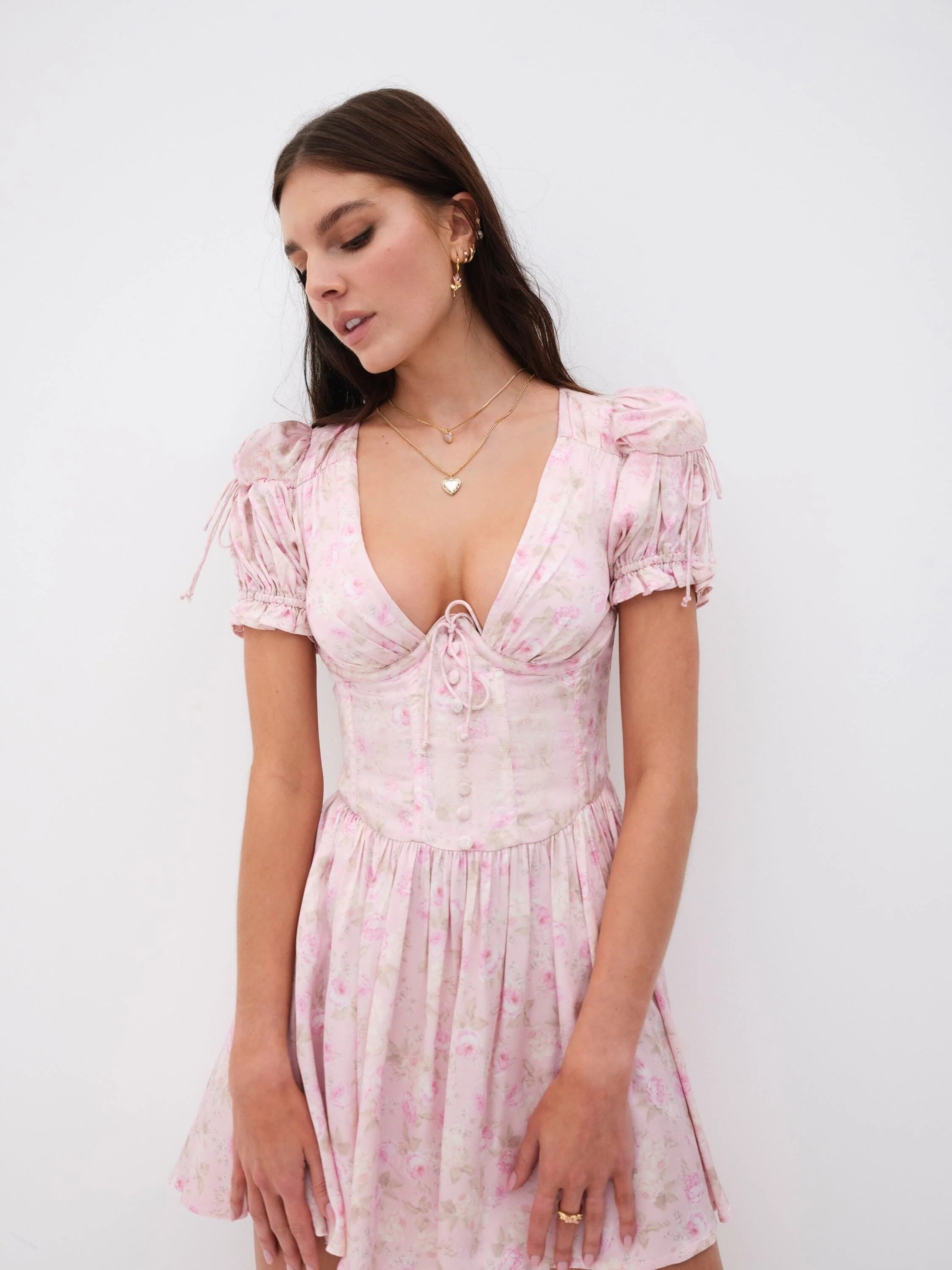 Paulina Puff Sleeve Mini Dress | For Love & Lemons
