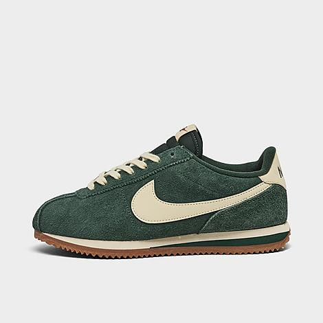 Nike Women's Cortez Vintage Suede Casual Shoes in Vintage Green/Muslin/Gum Medium Brown Size: 12.0 | Finish Line (US)