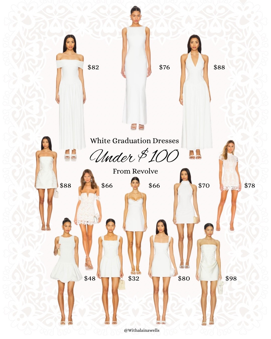 Graduation dresses under $100 ! High school graduation or college graduation! Bridal dresses under $100 | bachelorette dresses under $100 | white dresses under $100 | affordable white dress for graduation or bachelorette or bridal 

#LTKWedding #LTKTall #LTKU