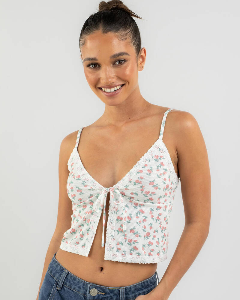 Ashlee Tie Up Cami Top | City Beach