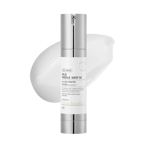 VT COSMETICS CICA Reedle Shot 50, Spicule Microneedling Serum for Pore Care & Exfoliation, Exosome, Centella Asiatica for Glass Skin, Smooth Texture, Korean Liquid Skin Booster (1.69 Fl Oz / 50ml) | Amazon (US)