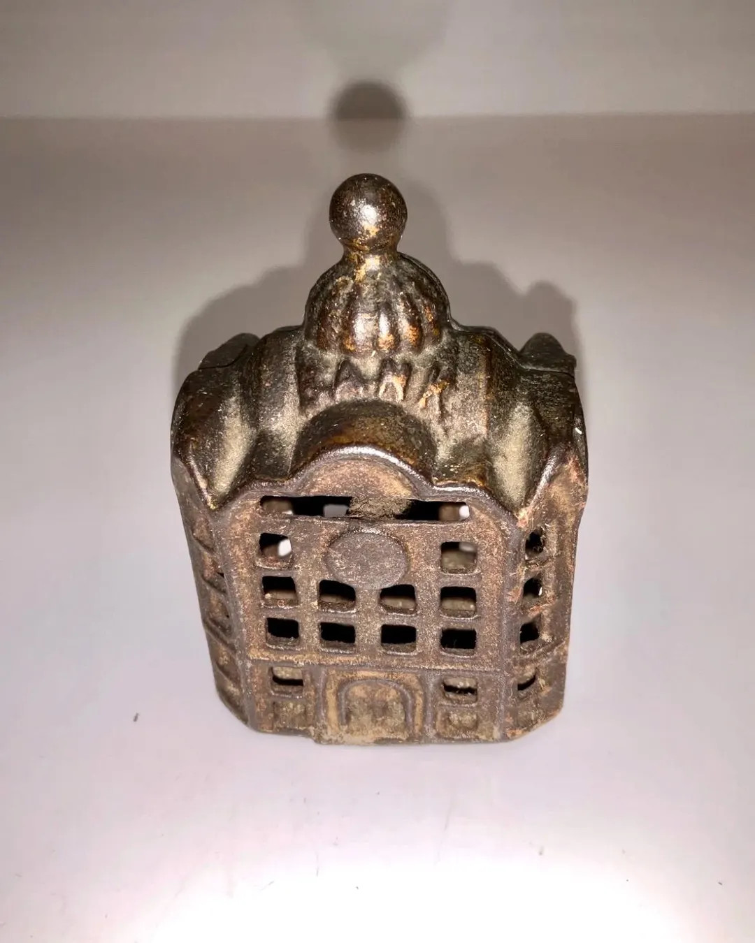 Antique 1800’s Small Cast Iron Coin Bank Building Figurine | Etsy (US)