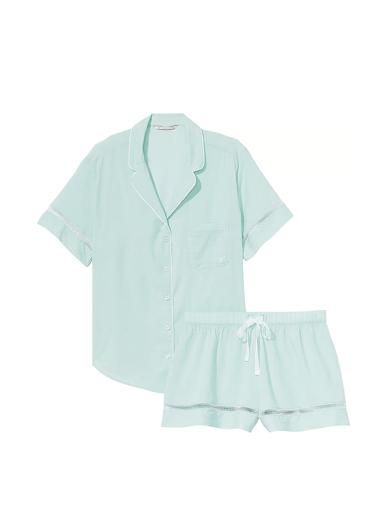Striped Short Pajama Set with Lace Trim | Victoria's Secret (US / CA )