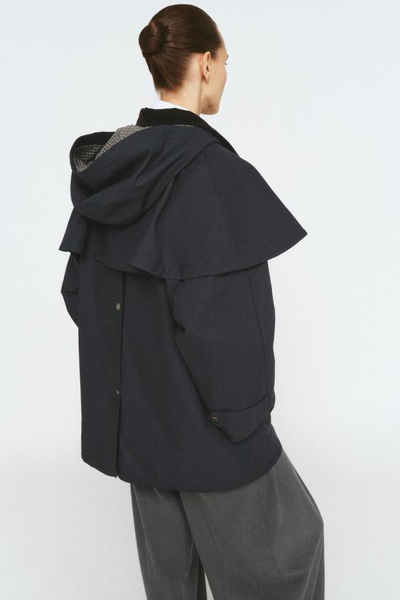 CONTRAST COLLAR HOODED TRENCH COAT ZW COLLECTION LIMITED EDITION | Zara UK